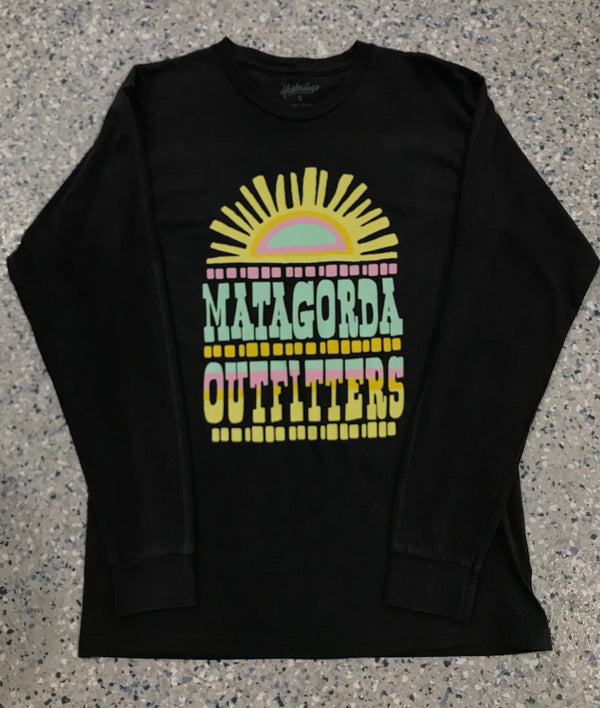 Charcoal Grey Matagorda Outfitters Sunset Long Sleeve