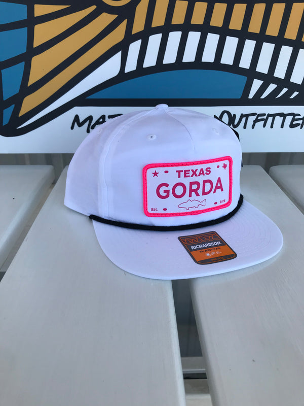 White/Hot Pink Gorda Plate Patch