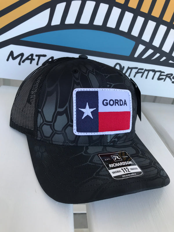 Charcoal Scale Gorda TX Flag Patch