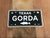 Black Gorda Plate Sticker