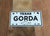 White Gorda Plate Sticker
