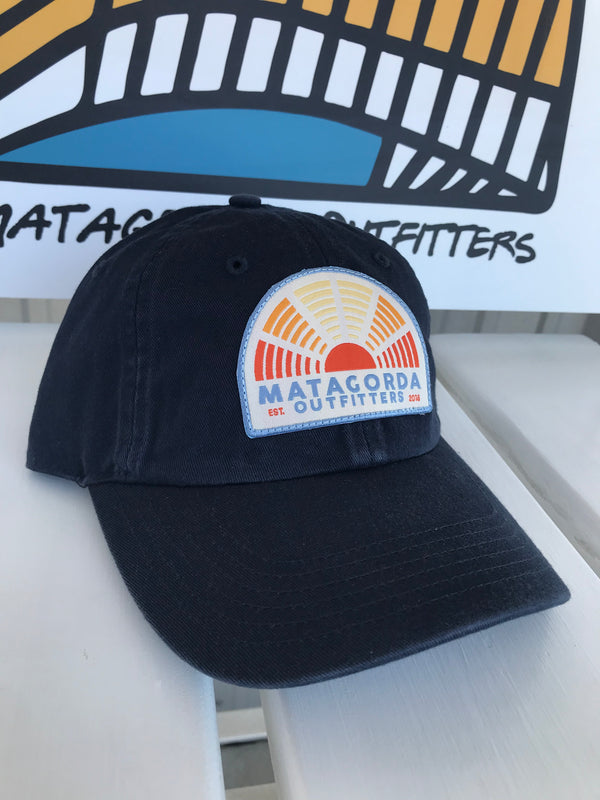 Navy Blue Sunset Patch Ladies Hat