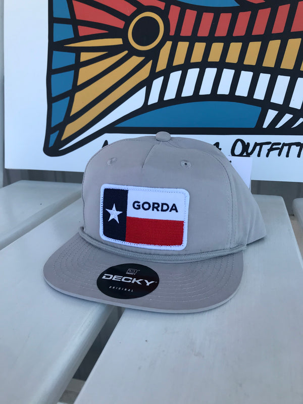 Grey Gorda TX Flag Patch Decky Hat