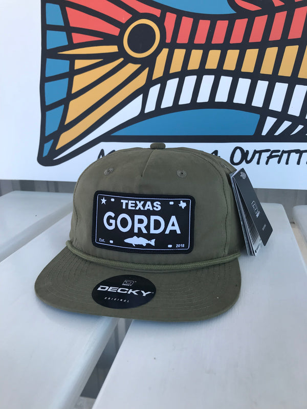 Olive Green/Black Gorda Plate Patch Hat