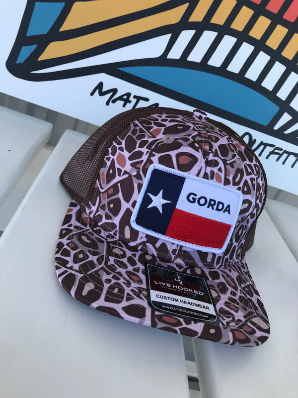 Brown & Purple Safari Gorda TX Flag Patch
