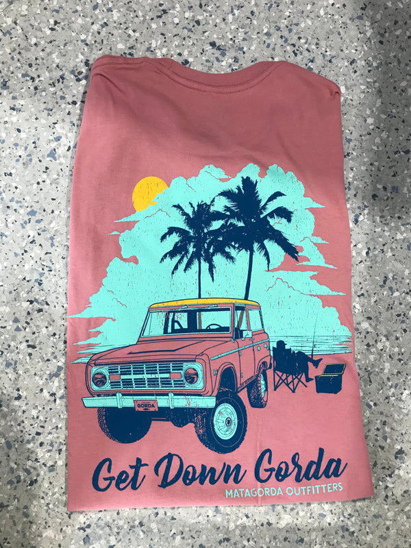 Get Down Gorda- Mauve Cotton T Shirt