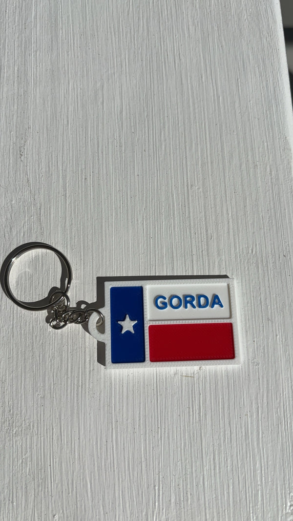 Gorda Flag Key Chain