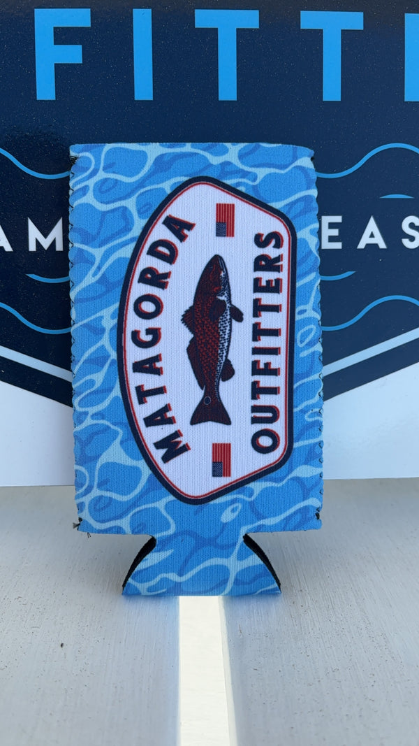 Blue Groovy Redfish- Tall Koozie