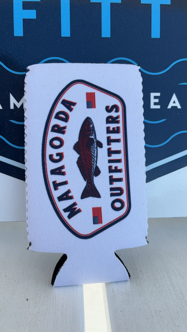 Red White & Blue Redfish- Tall Koozie