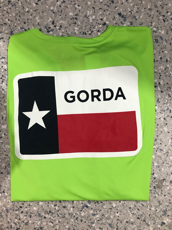 Lime Green Gorda Flag- Long Sleeve Performance