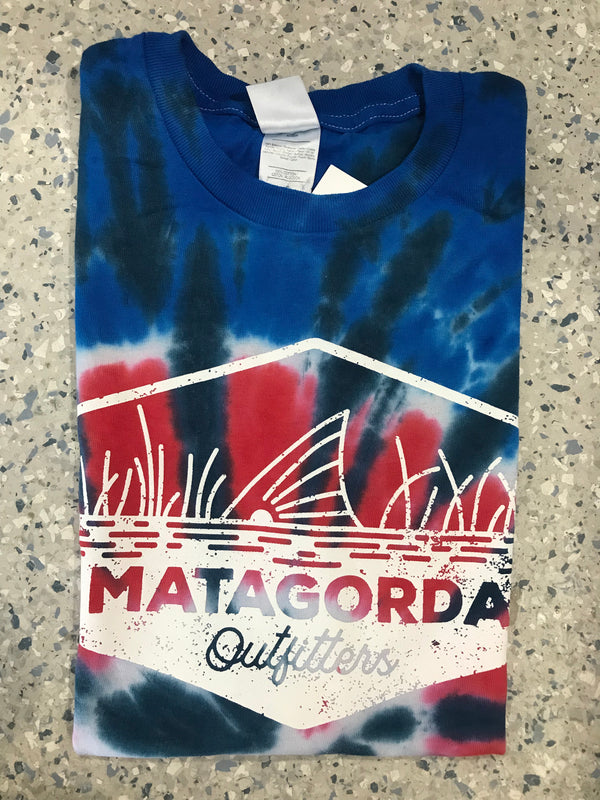 Red White & Blue Ombre Cotton T-Shirt