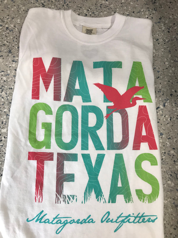 Multi Color Matagorda Texas- Comfort Colors T Shirt