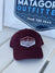 Maroon Dad Hat with White Stitching