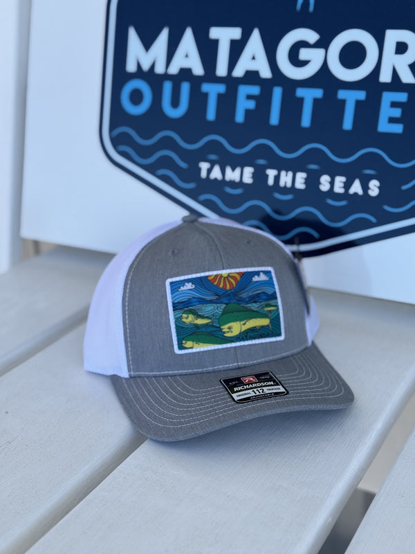 Grey Hat with Color Mahi Patch