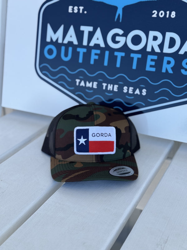 Classic Camo Hat with Gorda Flag